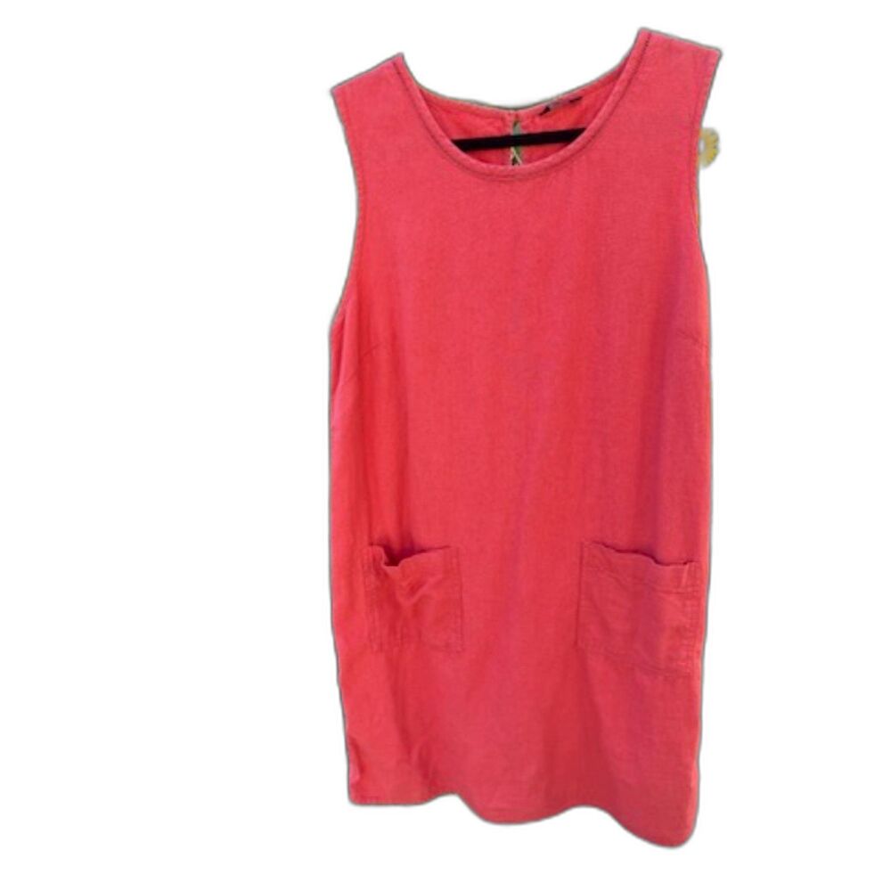 M&CO Corral Color Shift Slip-On Sleeveless Dress Round Open Lace Collar